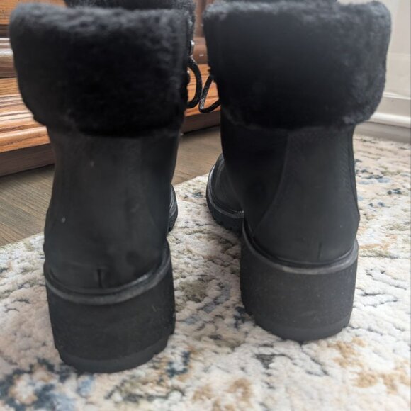 Timberland Kinsley 6" Waterproof Hiking Boots Women's Sz 9 Black Nubuck Lug Sole - Picture 9 of 16